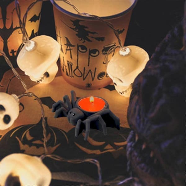 4 stk. Edderkopp Lysestake Resin Silikonform Halloween Edderkopp Lysestakeholder Betong Sement Gipsform