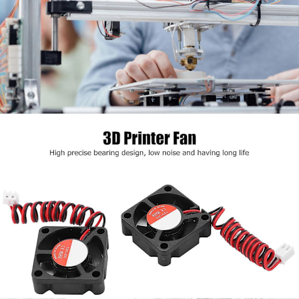 2 stk. 3D Printer Blæser Lav Støj Køleblæser Passer til Ender?3 Reservedel 30x30x10mm DC12V