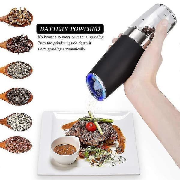 Elektrisk peppar- och saltkvarn automatisk justerbar 1Pc Plastic
