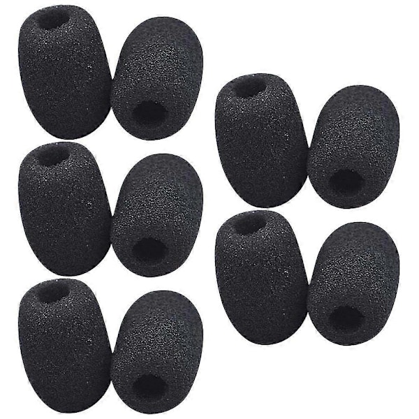10 st Mikrofonskydd Mik Vindruta Mini Storlek Mygga Headset Mik Vindruta Mikrofon Vindskydd