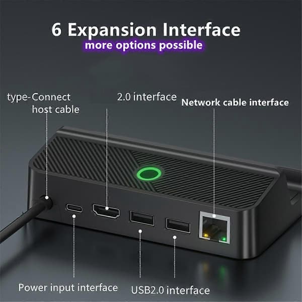 4K-kompatibel RGB-videoadapter til TV-videokonverter Bærbar opladerdock til konsol