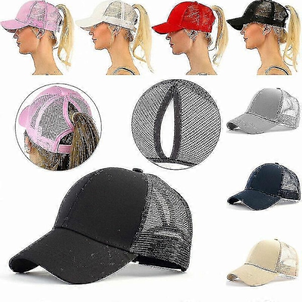 Simpel Trucker Cap Hat Unisex Justerbar Mesh Baseball Reklame Forskellige Farver Khaki