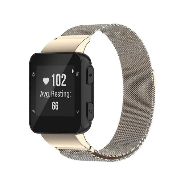 For Garmin Forerunner 35 / 30 Milanese Klokkereim Champagne Gold