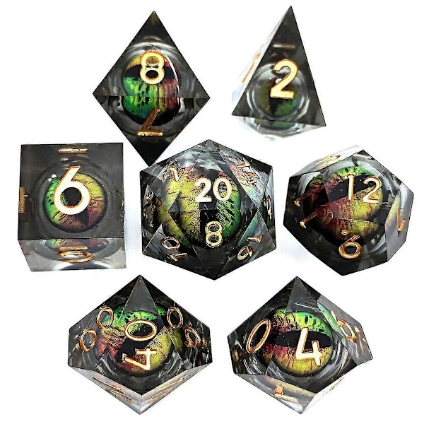 7 st/set Svampfest Bordsrollspel Tärningar, Coola Spel DND Tärningsset D D Familj Bordsspel Tärningar