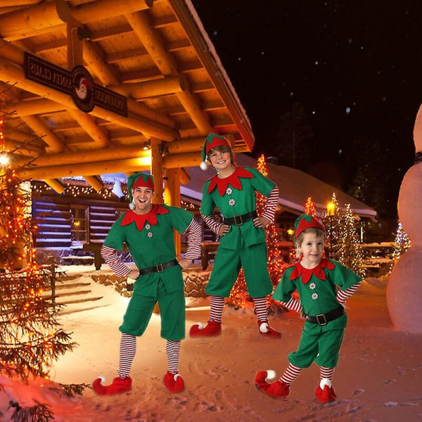 Green Elf Kids Varma Juldräkter Barnfest Set 150cm