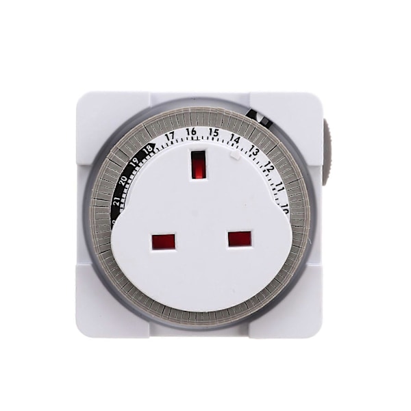 24 Timers Kontakt Professionel Smart Overladningsbeskyttelse Cyklus Timing Stik i Mekanisk Timer Kontakt