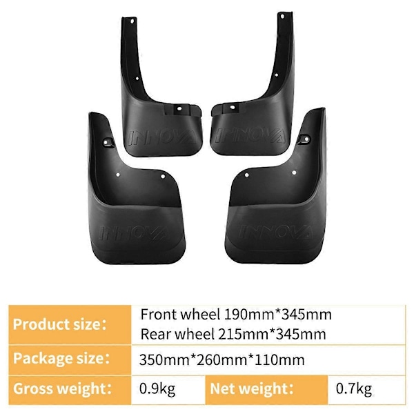 Bil Mud Flaps Mud Guard Flap Sprutbeskyttere Tilbehør for 2011-2015