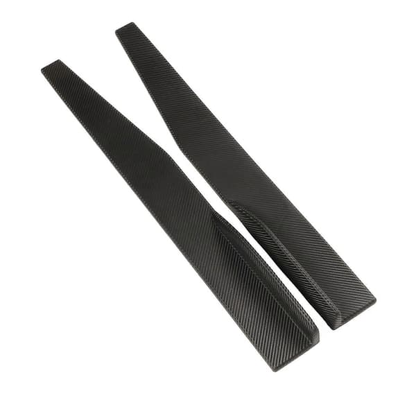 2 st Sidokjolar Winglet Kolfiberstil Universal Bil Sida Läpp Winglets Förlängningsspoiler
