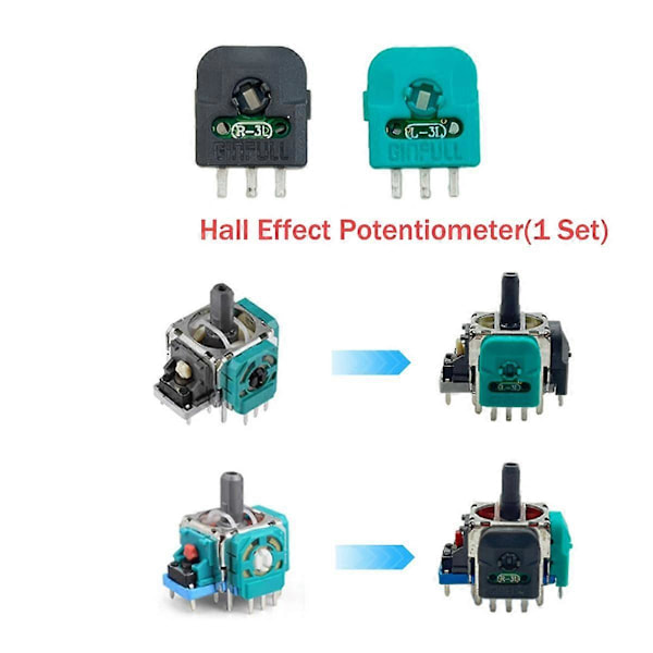 20 Par 3D Analog Stick Mini Bryter Sensor Modul for Gamepad Hall Effekt Potensiometer Pro