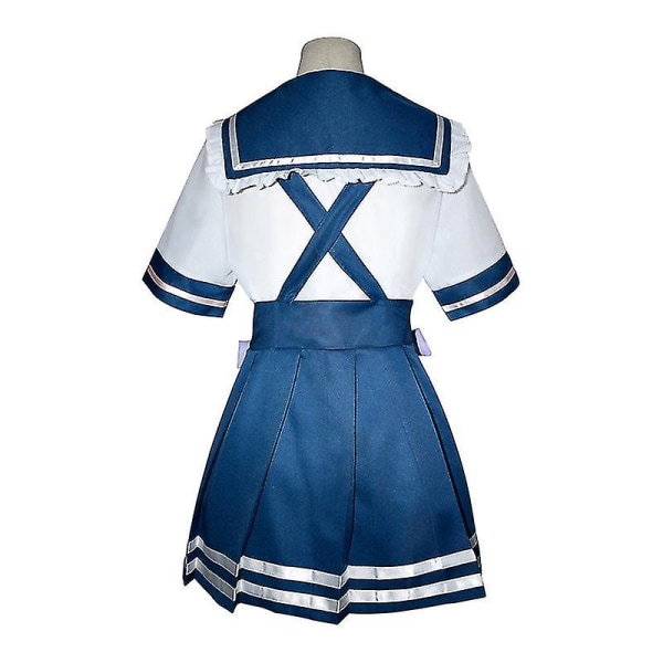 Anime Cosplay kostym Minato Aqua White Jk Uniform Sailor Suit Daily Wear Halloween Party Hög kvalitet M