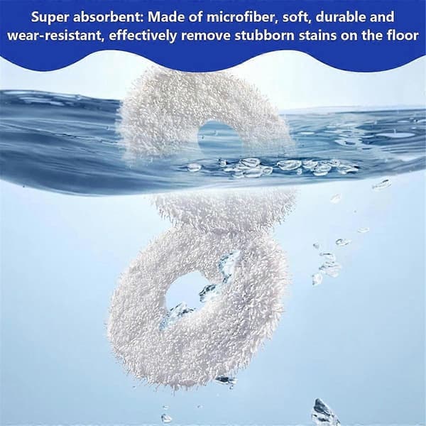 Moppeklude Tilbehør til L20 Ultra, Rengøringsmiddel til L10s Ultra, Vaskbar Mikrofiber Vådmoppepude Tilbehør