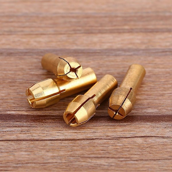 Hot 4 stk. roterende multiværktøj 1/1.6/2.35/3.2MM messing spændepatroner adapter møtrik sæt roterende værktøjer passer