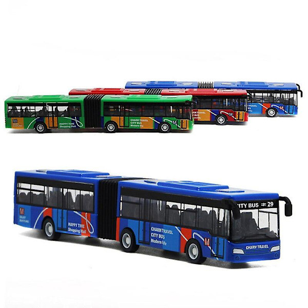 Børns shuttlebus billegetøj baby træk tilbage legetøj Blue