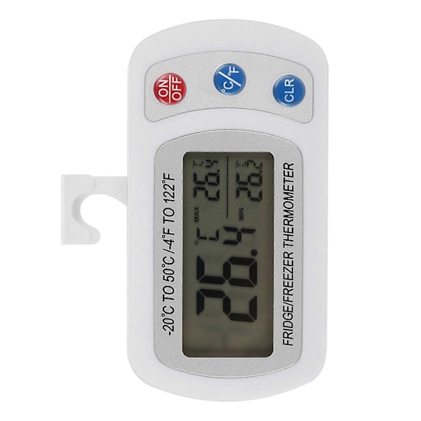 Kök Stor LCD Kylskåp Frys Digital Termometer med Justerbart Ställ/Hängare