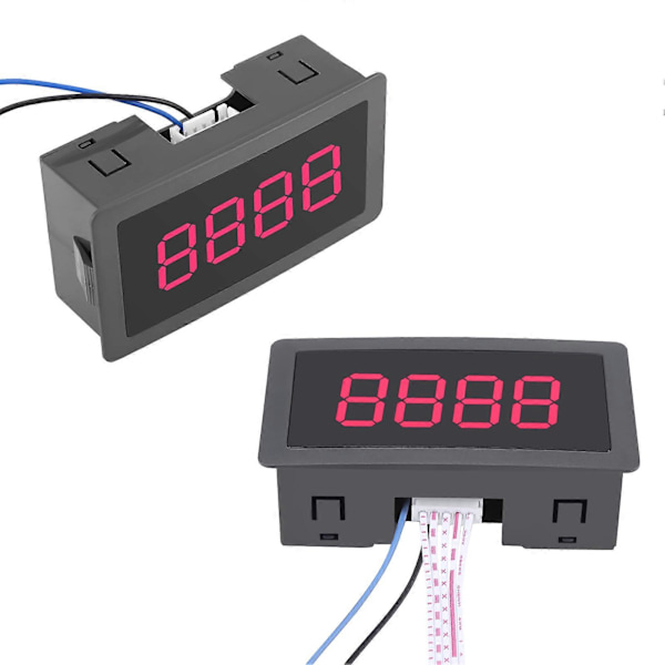 DC LED Digital Display 4 Siffror 0?9999 Upp/Ner Plus/Minus Panelräknare Röd