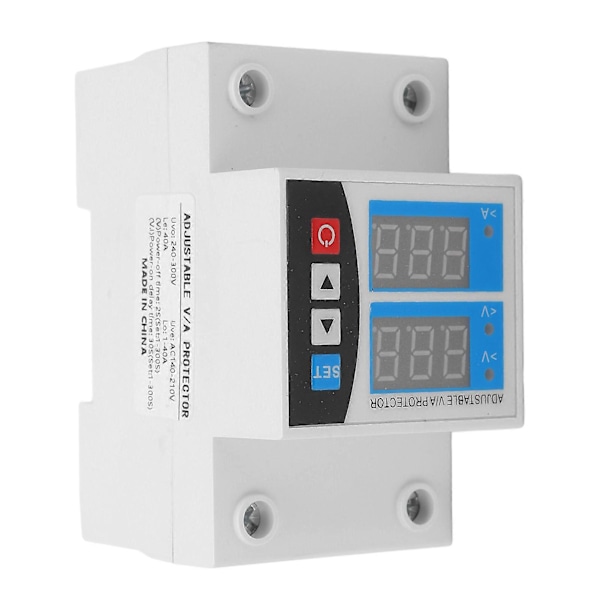 Över- och underspänningsskydd Digital Display Protector Automatisk Återställning 240V?300V 40A