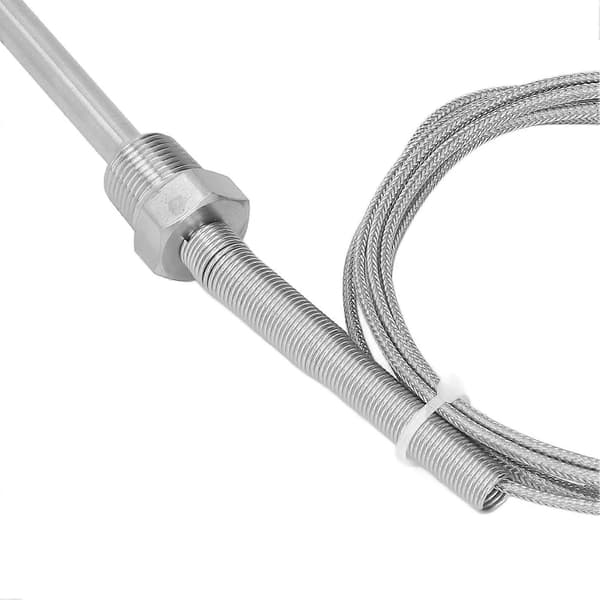 Termoelement K Typ 0?400 3/8 NPT 8x100mm Temperatur Sensor Sond i Rostfritt Stål 2m / 6.56ft