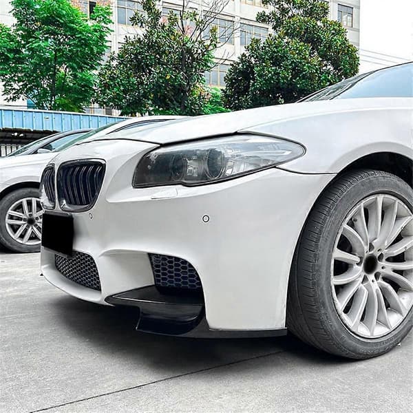 Til 5 Serie M5 F10 2011-2017 Frontkofanger Læbe Vinkel Diffuser Splitter Spoiler Beskytter Blank Sort
