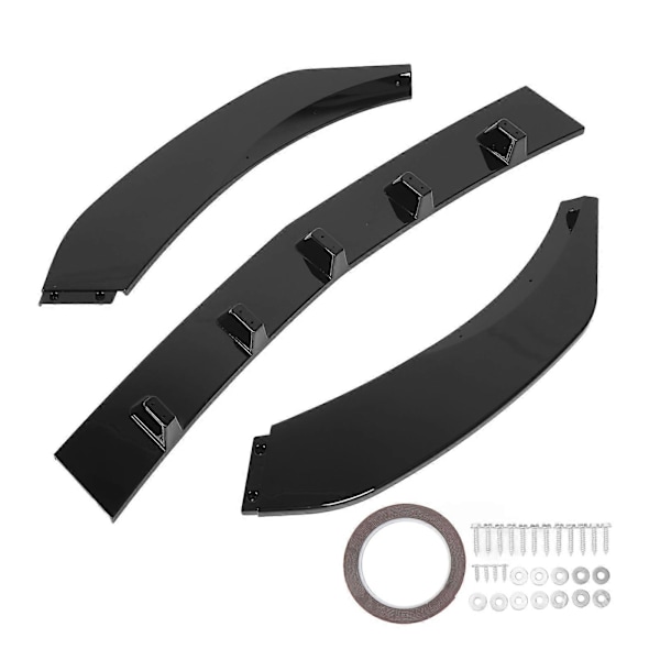 3 stk. Frontfangerleppe Spoiler Maxton Stil Frontleppe Karosserisett Erstatning for Benz CLA?Klasse C117 AMG Line 2016 til 2019 Glossy Black
