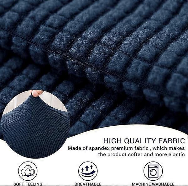 Stretchbara armstödsskydd i spandex för stolar, soffor, fåtöljer och recliner-soffor med vridstift, 2-pack (Marinblå)