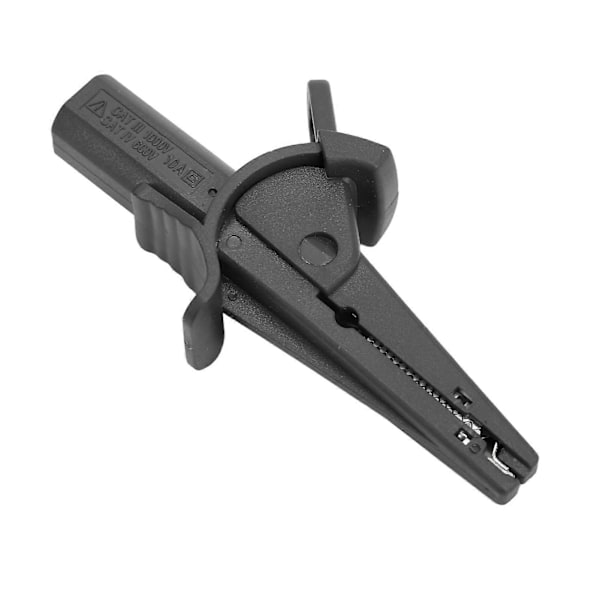 Isoleret testklemme sikker 20 mm åbning strømtestklemme med 4 mm bananstik til biler lastbiler elektriske projekter sort