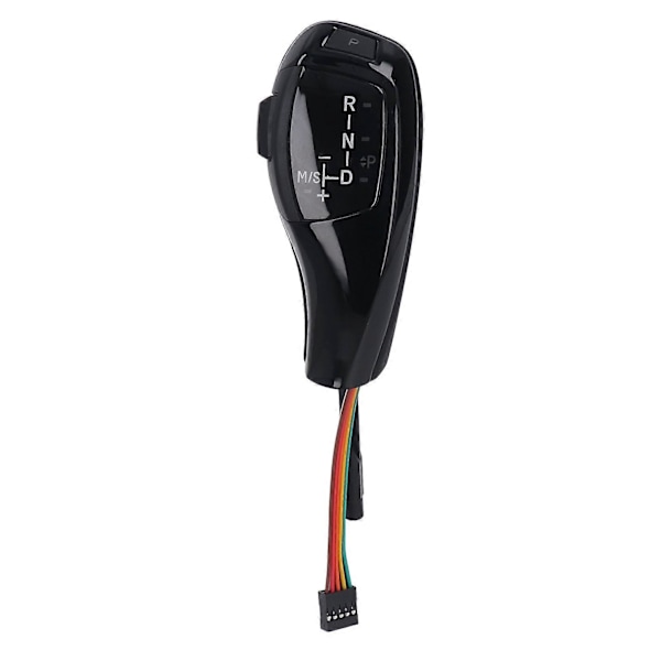 LED Gear Shift Knob Rød Motor Start Knap Cover Kit til 6 Serie E63 E64 Pre-facelift 2004-2006 Glossy Sort
