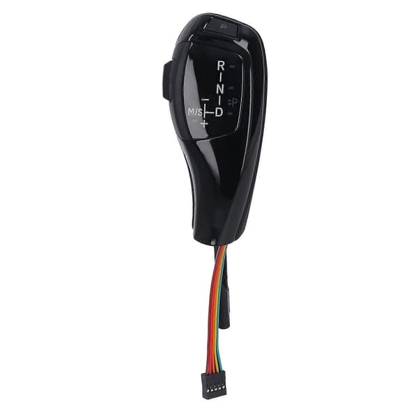 LED Girspakknapp Rød Motorstartknapp Dekselsett for 6-serie E63 E64 Pre-facelift 2004-2006 Glossy Black