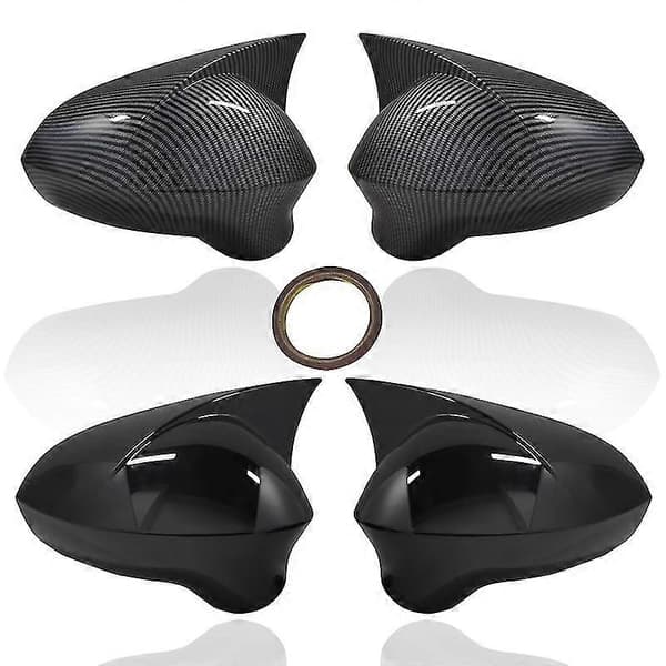 Abs Sorte Sidespeildeksler Bakspeilkapper For Seat Leon Mk2 1p Ibiza Mk4 6j Exeo 3r Biltilbehør ABS Black