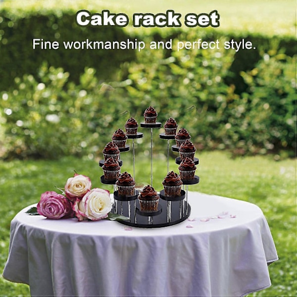 Cupcake Stand Akryl Display Stand til Smykker/kage Dessert Rack Bryllup Fødselsdagsfest Dekoration