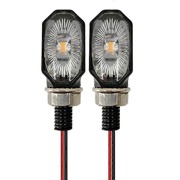 2 stk. Universelle Mini Motorsykkel Blinklys Blinkere Plast Ombyggingstilbehør Enkel Installasjon for