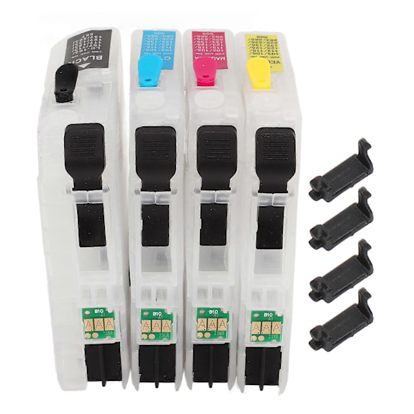 Blækpatroner Kompatibel Refill Erstatning Med Permanent Chip 4 Farver til Inkjet Printer LC110 BK LC110C LC110M LC110Y