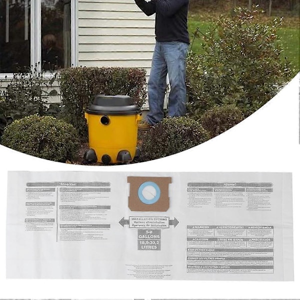 3kpl Pölynimurin Pölypussin Vaihto-osa Sopii Shop-Vac 90661 906-61 -imuriin