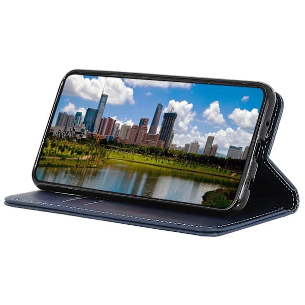 Til Xiaomi Redmi 13c Etui Split Læder Magnetisk Auto-absorberende Telefoncover Blue