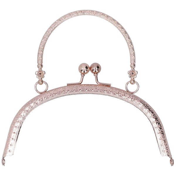 Halvcirkel Väska Handtag Ram Metall Handväskor Lås 16.5cm Väska DIY Tillbehör Guld
