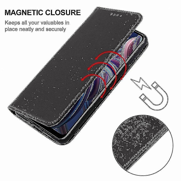 Magnetisk Lukking Lær Telefonveske for Zte Blade A72 5g 2022