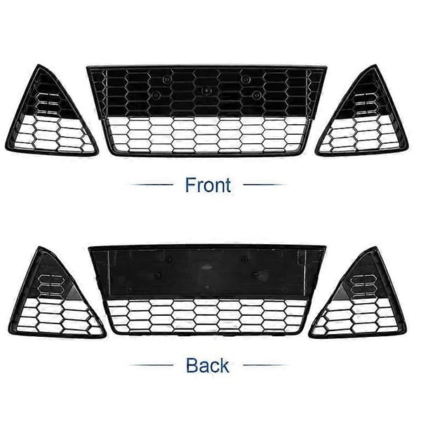 3 stk. bil honeycomb frontfanger nedre grill for Focus 2012 2013 2014