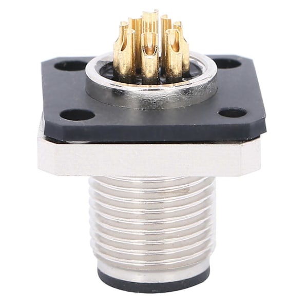 Vandtæt Konnektor 8 Pin Firkantet Flange M12 Gevind Kabel Aviation Socket M12HP8