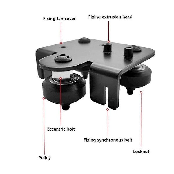 Metall X-akse Vognplate med Viftedeksel Erstatning for -10 -10S -10-S -4 TEVO 3D-skriver