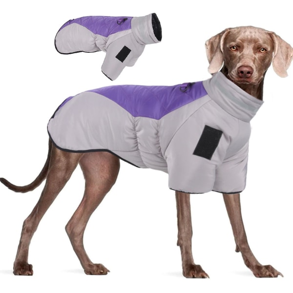 Hundkläder Förtjockad Reflex Varm Mjuk Bomullsrock för Höst/Vinter För Höst/Vinter Purple 5XL