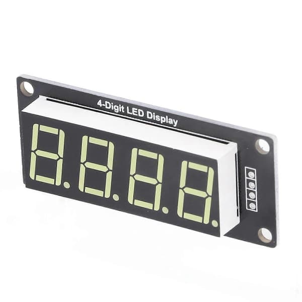 4 stk. LED Segment Digital Display Modul 4 Bits 7 Segmenter PCB Klokkemodul 0.56 Tommer MRA172C Hvit