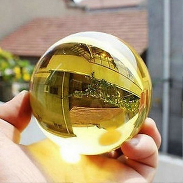 40mm Konstgjord Citrin Boll Healing Sfär Lyckobringande Betydelse Hem Rom Dekoration