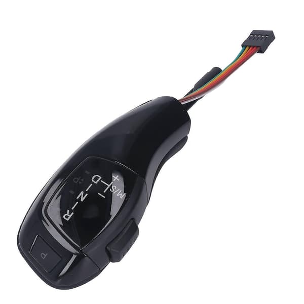 LED Girspakknapp Rød Motorstartknapp Dekselsett for 6-serie E63 E64 Pre-facelift 2004-2006 Glossy Black