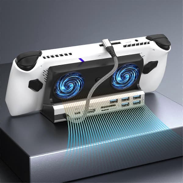 För Ally Game Dock Konsol Hub 4K 60Hz USB C Dockningsstation Gigabit Ethernet 1000Mbps Dockningsställ Typ C USB 3.0(B)