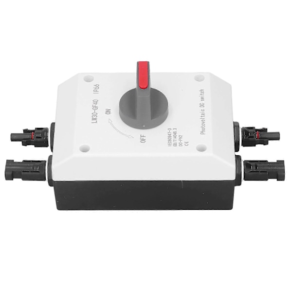 Fotovoltaisk DC Isolator Solströmbrytare IP66 Vattentät Isolerad Brytare för Soldriven Husbil 1200V DC 32A 4P 2 i 1