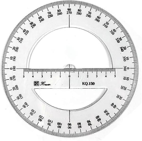 15 cm Plast 360 Full Sirkel Gradskive Matematikk Måleverktøy Full Medium Vinkel Rund Gradskive - God kvalitet