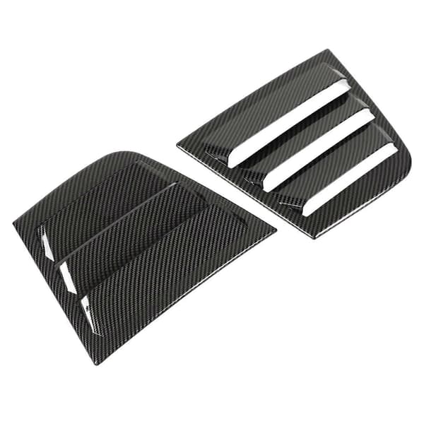 2 STK Bil Udvendig Sidevindue Lameller Kulfiber Stil Erstatning for Dodge Charger 2011?2021 Sort