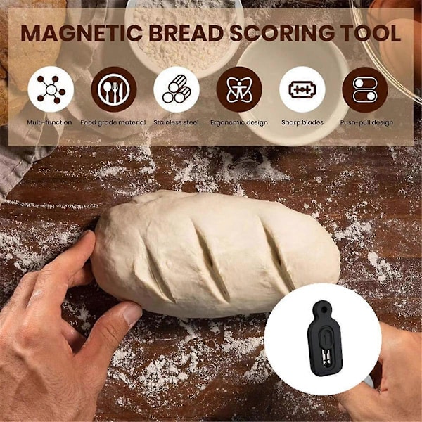 CreativeBread Dej Scoring Værktøj Brød Bage Rekvisit Brødoverflader Tekstur Skæring til Bageri Rød