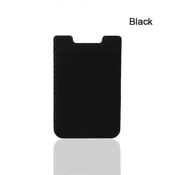 Ny Mobiltelefon Kortholder Universal Mobiltelefon Bakside Kortholder Elastisk Lommebok Festes Med Lim Kontanter Kreditt ID Myk Lomme s202412121395 black1
