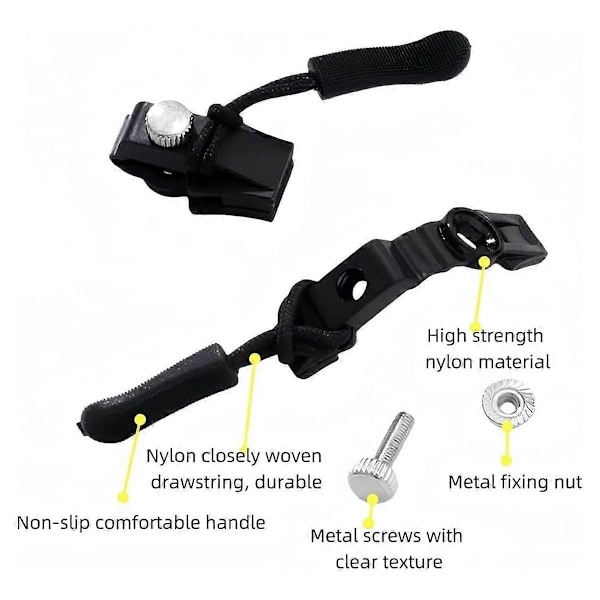 Dragkedjereparationssats, 24 st Universal Ersättningsdragkedja Slider Fixer Glidande Tänder Skruv, Omedelbar Dragkedja
