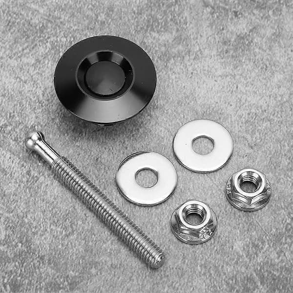 30mm / 1.2in Universal Bil Tryckknapp Snabbkoppling Motorhuv Pins Bonnet Lås Svart